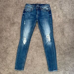 Vigoss Distressed Mid-Rise Skinny Jeans